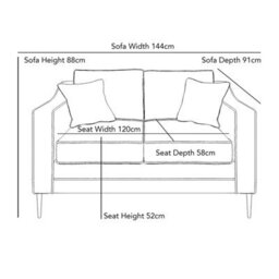 Aspen Green Velvet 2 Seater Sofa With Foam Seat Cushion, Piped Detailing, Black Metal Stiletto Legs & Accent Pillows - thumbnail 2