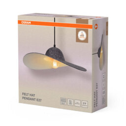 Osram Decor Felt Hat Pendant Ceiling Light E27 Dark Grey Felt Max 6W Led Modern - thumbnail 2