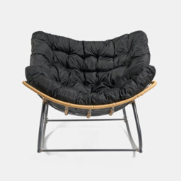 Ohs Bali Garden Rocking Chair Outdoor Metal Frame Chairs With Cushion - thumbnail 5