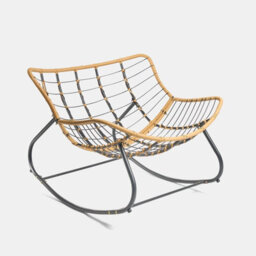 Ohs Bali Garden Rocking Chair Outdoor Metal Frame Chairs With Cushion - thumbnail 7