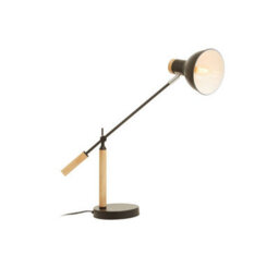 Orsina Matte Black Table Lamp, Easy To Assemble Bedside Table Light, Eco-Friendly Lamp For Table Living Room - thumbnail 2