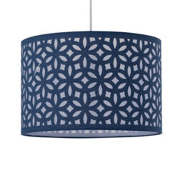First Choice Lighting Navy Blue Laser Cut 30Cm Pendant Light Shade - thumbnail 8
