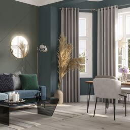 GoodHome Moggo Light Grey Chevron Lined Eyelet Curtain (W)167Cm (L)228Cm, Pair - thumbnail 2