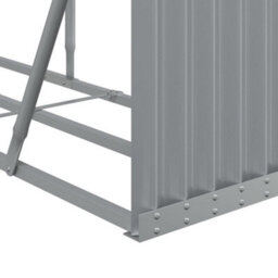 Walplus Log Holder Light Grey 234X45X100 Cm Galvanised Steel - thumbnail 7