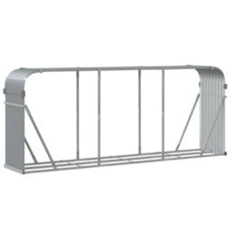 Walplus Log Holder Light Grey 234X45X100 Cm Galvanised Steel - thumbnail 6