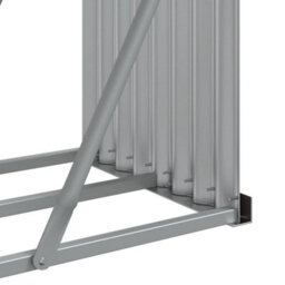 Walplus Log Holder Light Grey 234X45X100 Cm Galvanised Steel - thumbnail 8