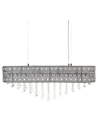 Wyld And Coco Luxecrystal Chandelier Chrome Finish With Faceted Crystals For Living Room, W86 X D23 X H120Cm - image 1