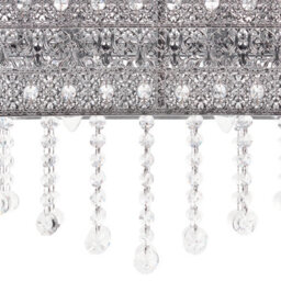 Wyld And Coco Luxecrystal Chandelier Chrome Finish With Faceted Crystals For Living Room, W86 X D23 X H120Cm - thumbnail 5