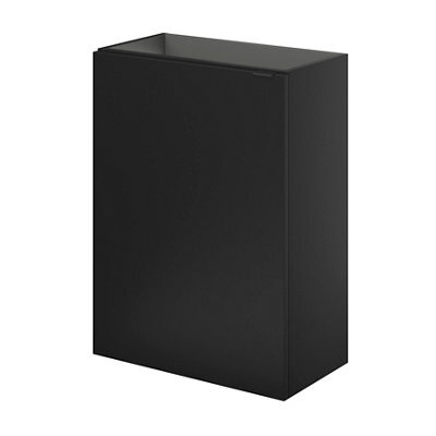 GoodHome Imandra Compact Matt Black Single Wall-Mounted Bathroom Cloakroom Unit (H) 550mm (W) 440mm - image 1