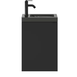 GoodHome Imandra Compact Matt Black Single Wall-Mounted Bathroom Cloakroom Unit (H) 550mm (W) 440mm - thumbnail 6