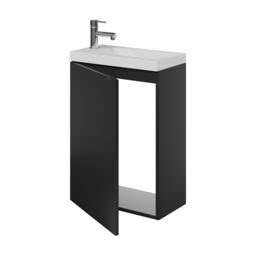 GoodHome Imandra Compact Matt Black Single Wall-Mounted Bathroom Cloakroom Unit (H) 550mm (W) 440mm - thumbnail 5