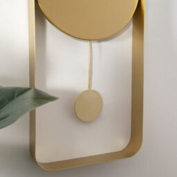 Native Home & Lifestyle Modern Gold Metal Wall Clock With Black Details - thumbnail 3