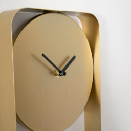 Native Home & Lifestyle Modern Gold Metal Wall Clock With Black Details - thumbnail 2