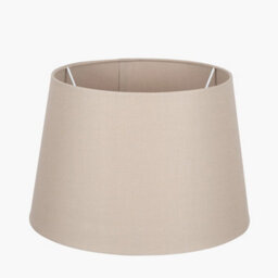 Pacific Lifestyle 25Cm Taupe Tapered Poly Cotton Lampshade For Table Lamps And Floor Lamps
