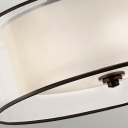 Luminosa Lighting Elstead Lacey 4 Light Semi-Flush Mount, Mission Bronze, E27 - thumbnail 3