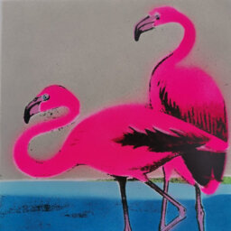 Flamingoes 29 X 42 X 0 Cm (11.4 X 16.5 X 0 Inches) - thumbnail 2