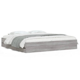 Berkfield Bed Frame With Drawers Without Mattress Grey Sonoma 160X200 Cm - thumbnail 2