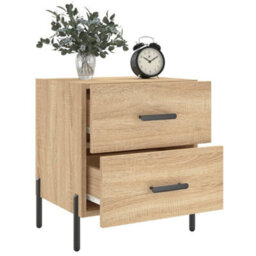 Berkfield Bedside Cabinet Sonoma Oak 40X35X47.5 Cm Engineered Wood - thumbnail 4