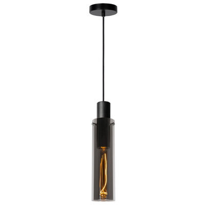 Lucide Orlando Glass Ceiling Pendant Light Smoked Grey - image 1