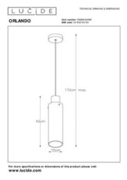Lucide Orlando Glass Ceiling Pendant Light Smoked Grey - thumbnail 6