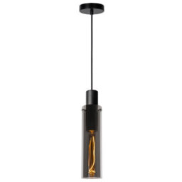 Lucide Orlando Glass Ceiling Pendant Light Smoked Grey - thumbnail 1