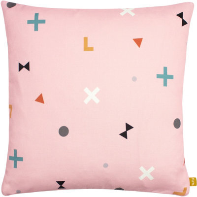 Furn. Bitsa Abstract 100% Recycled Polyester Filled Cushion - image 1