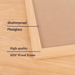 A4 Oak Photo Frame 21 X 29.7 Cm - Wall Mount Picture Frame - thumbnail 2