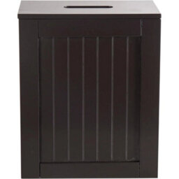 Brown Slim Bathroom Storage Cabinet Toilet Roll Holder Unit Cleaning Supply Organizer - thumbnail 1