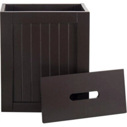 Brown Slim Bathroom Storage Cabinet Toilet Roll Holder Unit Cleaning Supply Organizer - thumbnail 3