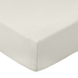 Bianca Fine Linens Bedroom 200 Thread Count Cotton Percale Fitted Sheet 32Cm Depth Cream - thumbnail 5