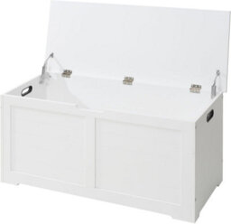 Xample Wooden Toy Box Kids Bench And Storage Chest With Flip Top Lid, Safety Hinges & Handles, Farmhouse Style Organizer For Kids Storage - thumbnail 6