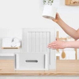 Bathroom Storage Cabinet Slimline Toilet Roll Paper Holder Box