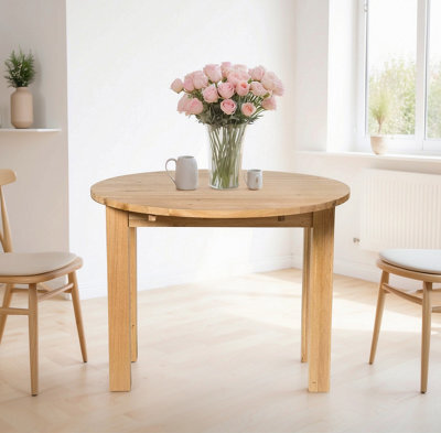 Hallowood Furniture Waverly Oak Drop Leaf Round Table - image 1