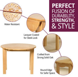 Hallowood Furniture Waverly Oak Drop Leaf Round Table - thumbnail 2