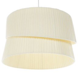 Beliani Boho Modern Pendant Lamp Beige Fabric Shade 178 Cm Drop - Dining Room Light - thumbnail 3