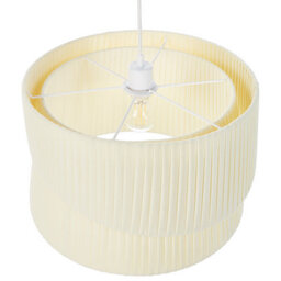 Beliani Boho Modern Pendant Lamp Beige Fabric Shade 178 Cm Drop - Dining Room Light - thumbnail 4
