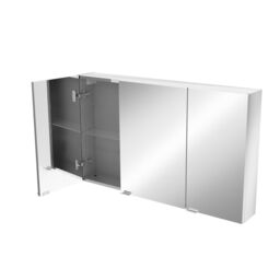 GoodHome Imandra Compact Matt Mirror Effect Triple Bathroom Cabinet Mirrored (H)600mm (W)1000mm - thumbnail 3