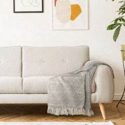 Geo Diamond Collection Recycled Cotton Throw - thumbnail 3