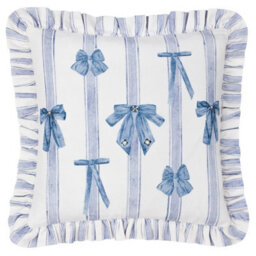 Furn. Noortje Ruffle Bows Printed Polyester Filled Cushion