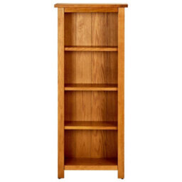 Vidaxl 4-Tier Bookcase 45X22X110 Cm Solid Oak Wood - thumbnail 2