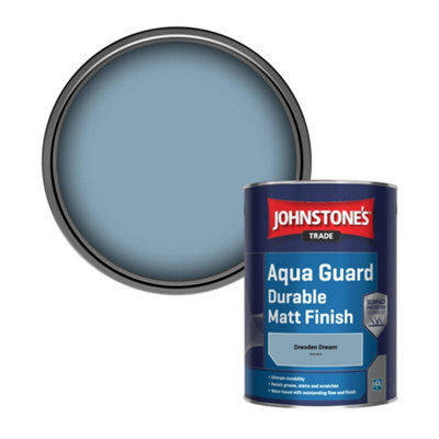Johnstone's Trade Wood & Metal Aqua Guard Durable Matt Paint Dresden Dream (Ppg1155-5) 1L - image 1