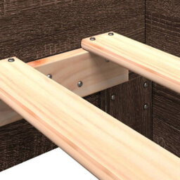 Berkfield Bed Frame Without Mattress Brown Oak 100X200 Cm Engineered Wood - thumbnail 7