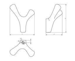 B2C Coat Hat Hooks Twin Robe Door Dress Bathroom Towel Bag Wall Hanger Brushed Steel Torna - thumbnail 2