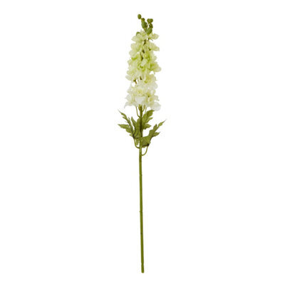 Wyld Haus Set Of 3 White Elatum Delphinium Artificial Flower Stems 780mm - image 1