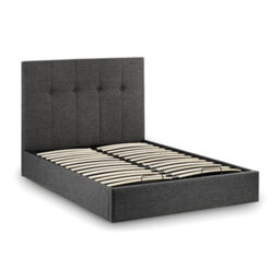 "Ashfield Premium Slate Grey Fabric - Lift Up Storage Bed Frame - Double 4'6"" (135Cm) " - thumbnail 5