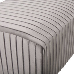 Beliani Upholstered Bench Paterson Velvet Light Grey - thumbnail 5