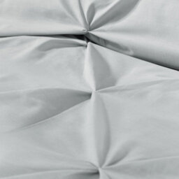 Serene Lara Luxury Silver Ruched Duvet Cover Set - thumbnail 4