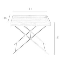 Angel Cerda Modern Rectangular Corner Table In Walnut And Chrome-Plated Steel - thumbnail 7