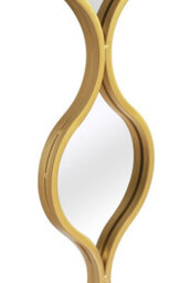 Mirroroutlet The Quinque Gold Metal Framed Tear Drop Wall Mirror 124Cm X 15Cm - thumbnail 4