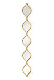 Mirroroutlet The Quinque Gold Metal Framed Tear Drop Wall Mirror 124Cm X 15Cm - thumbnail 2